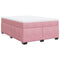 vidaXL Box Spring Bed with Mattress Pink 140x200 cm Velvet