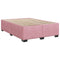 vidaXL Box Spring Bed with Mattress Pink 140x200 cm Velvet