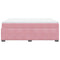 vidaXL Box Spring Bed with Mattress Pink 140x200 cm Velvet