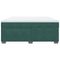 vidaXL Box Spring Bed with Mattress Dark Green 180x200 cm Velvet