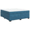 vidaXL Box Spring Bed with Mattress Dark Blue 180x200 cm Velvet