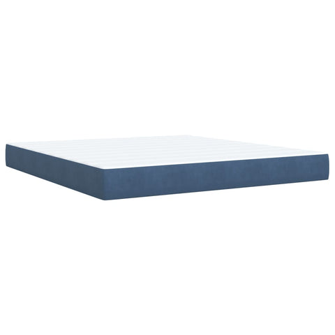 vidaXL Box Spring Bed with Mattress Dark Blue 180x200 cm Velvet