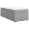 vidaXL Box Spring Bed with Mattress Light Grey 90x200 cm Fabric