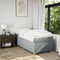 vidaXL Box Spring Bed with Mattress Light Grey 90x200 cm Fabric