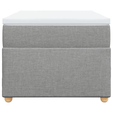 vidaXL Box Spring Bed with Mattress Light Grey 90x200 cm Fabric
