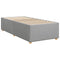 vidaXL Box Spring Bed with Mattress Light Grey 90x200 cm Fabric