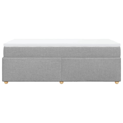vidaXL Box Spring Bed with Mattress Light Grey 90x200 cm Fabric