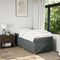 vidaXL Box Spring Bed with Mattress Dark Grey 90x200 cm Fabric
