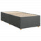 vidaXL Box Spring Bed with Mattress Dark Grey 90x200 cm Fabric