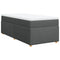 vidaXL Box Spring Bed with Mattress Dark Grey 90x200 cm Fabric