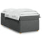 vidaXL Box Spring Bed with Mattress Dark Grey 90x200 cm Fabric