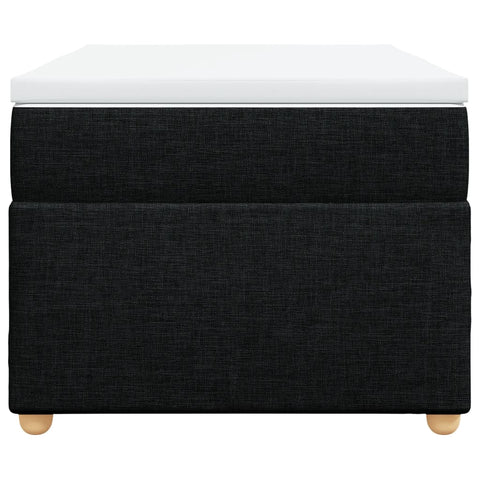 vidaXL Box Spring Bed with Mattress Black 90x200 cm Fabric