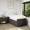vidaXL Box Spring Bed with Mattress Dark Brown 90x200 cm Fabric
