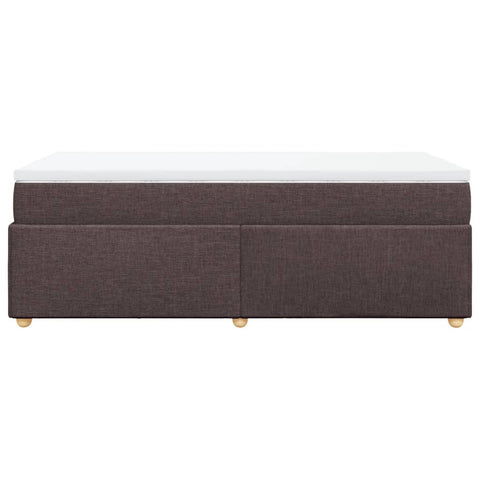 vidaXL Box Spring Bed with Mattress Dark Brown 90x200 cm Fabric