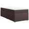 vidaXL Box Spring Bed with Mattress Dark Brown 90x200 cm Fabric