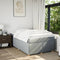 vidaXL Box Spring Bed with Mattress Light Grey 120x200 cm Fabric