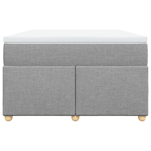 vidaXL Box Spring Bed with Mattress Light Grey 120x200 cm Fabric