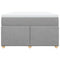 vidaXL Box Spring Bed with Mattress Light Grey 120x200 cm Fabric