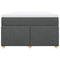 vidaXL Box Spring Bed with Mattress Dark Grey 120x200 cm Fabric