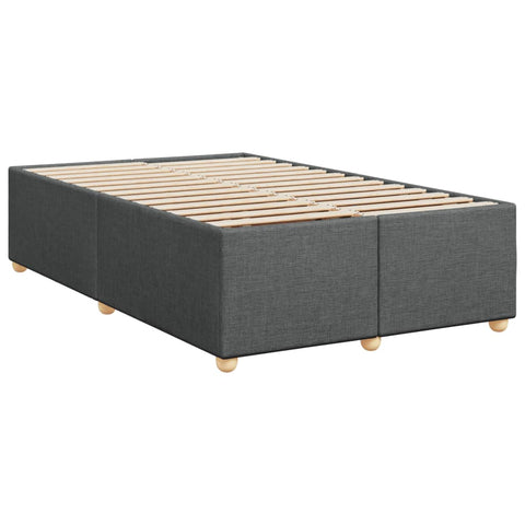 vidaXL Box Spring Bed with Mattress Dark Grey 120x200 cm Fabric