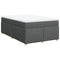 vidaXL Box Spring Bed with Mattress Dark Grey 120x200 cm Fabric