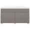 vidaXL Box Spring Bed with Mattress Taupe 120x200 cm Fabric
