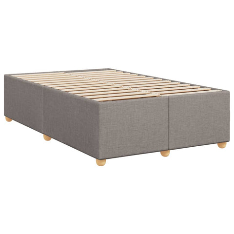 vidaXL Box Spring Bed with Mattress Taupe 120x200 cm Fabric