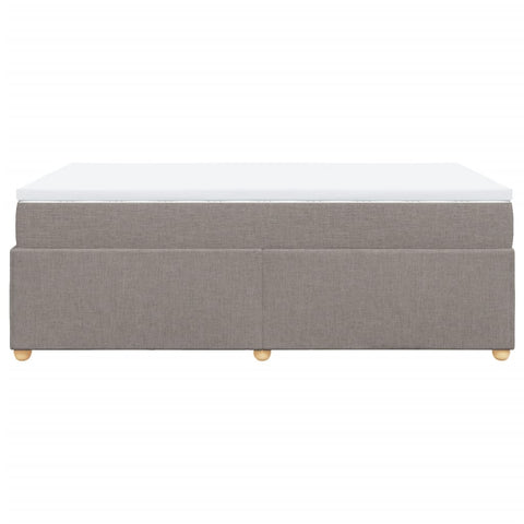 vidaXL Box Spring Bed with Mattress Taupe 120x200 cm Fabric