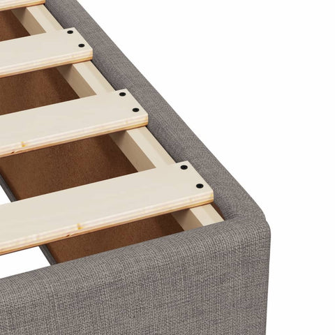 vidaXL Box Spring Bed with Mattress Taupe 120x200 cm Fabric