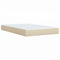 vidaXL Box Spring Bed with Mattress Cream 120x200 cm Fabric