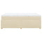 vidaXL Box Spring Bed with Mattress Cream 120x200 cm Fabric