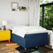vidaXL Box Spring Bed with Mattress Blue 120x200 cm Fabric
