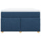 vidaXL Box Spring Bed with Mattress Blue 120x200 cm Fabric