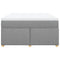 vidaXL Box Spring Bed with Mattress Light Grey 140x200 cm Fabric