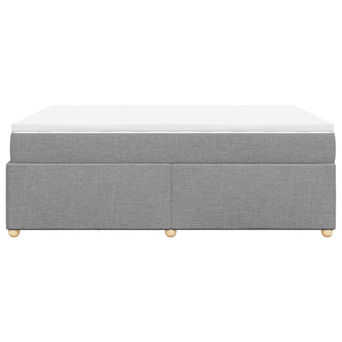 vidaXL Box Spring Bed with Mattress Light Grey 140x200 cm Fabric