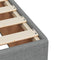 vidaXL Box Spring Bed with Mattress Light Grey 140x200 cm Fabric