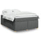 vidaXL Box Spring Bed with Mattress Dark Grey 140x200 cm Fabric