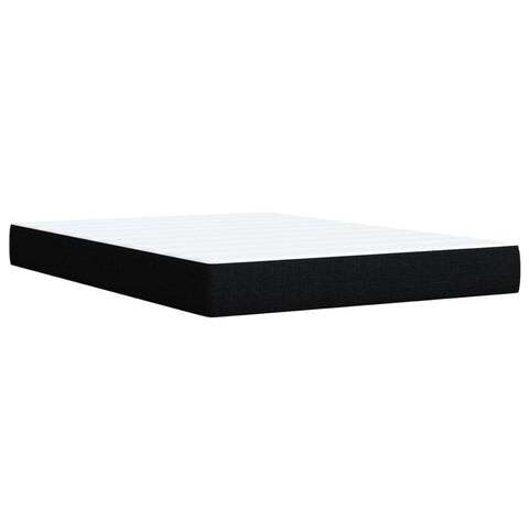 vidaXL Box Spring Bed with Mattress Black 140x200 cm Fabric