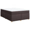vidaXL Box Spring Bed with Mattress Dark Brown 140x200 cm Fabric
