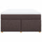 vidaXL Box Spring Bed with Mattress Dark Brown 140x200 cm Fabric