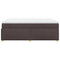 vidaXL Box Spring Bed with Mattress Dark Brown 140x200 cm Fabric