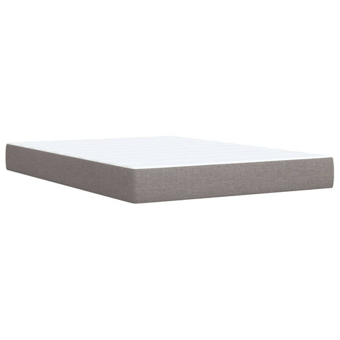 vidaXL Box Spring Bed with Mattress Taupe 140x200 cm Fabric
