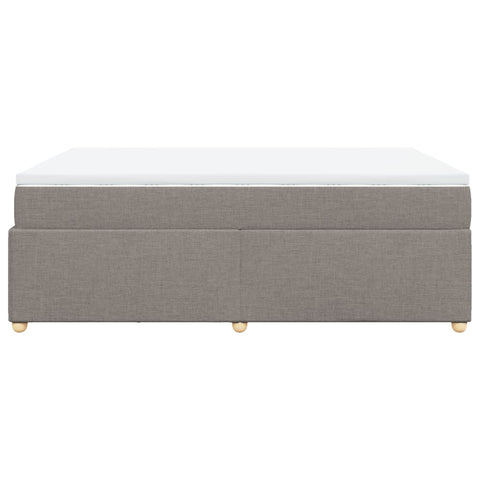 vidaXL Box Spring Bed with Mattress Taupe 140x200 cm Fabric