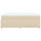 vidaXL Box Spring Bed with Mattress Cream 140x200 cm Fabric