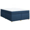vidaXL Box Spring Bed with Mattress Blue 140x200 cm Fabric