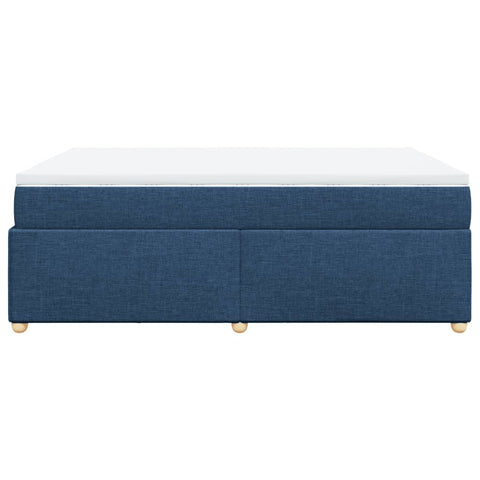 vidaXL Box Spring Bed with Mattress Blue 140x200 cm Fabric