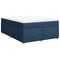 vidaXL Box Spring Bed with Mattress Blue 140x200 cm Fabric
