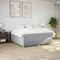 vidaXL Box Spring Bed with Mattress Light Grey 180x200 cm Fabric