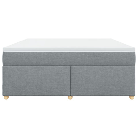 vidaXL Box Spring Bed with Mattress Light Grey 180x200 cm Fabric