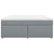 vidaXL Box Spring Bed with Mattress Light Grey 180x200 cm Fabric